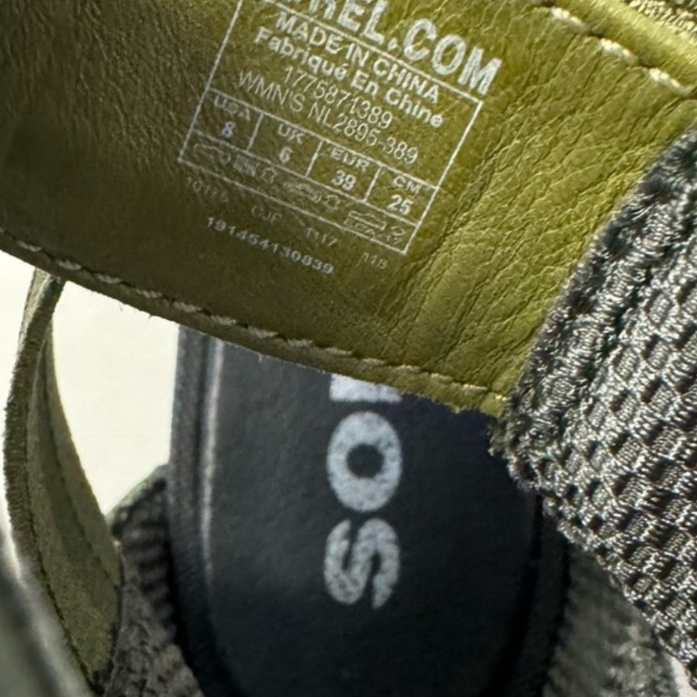 Sorel Women’s Joanie Gladiator ll  Olive Green Wedge Sandals Size 8 - Picture 6 of 8